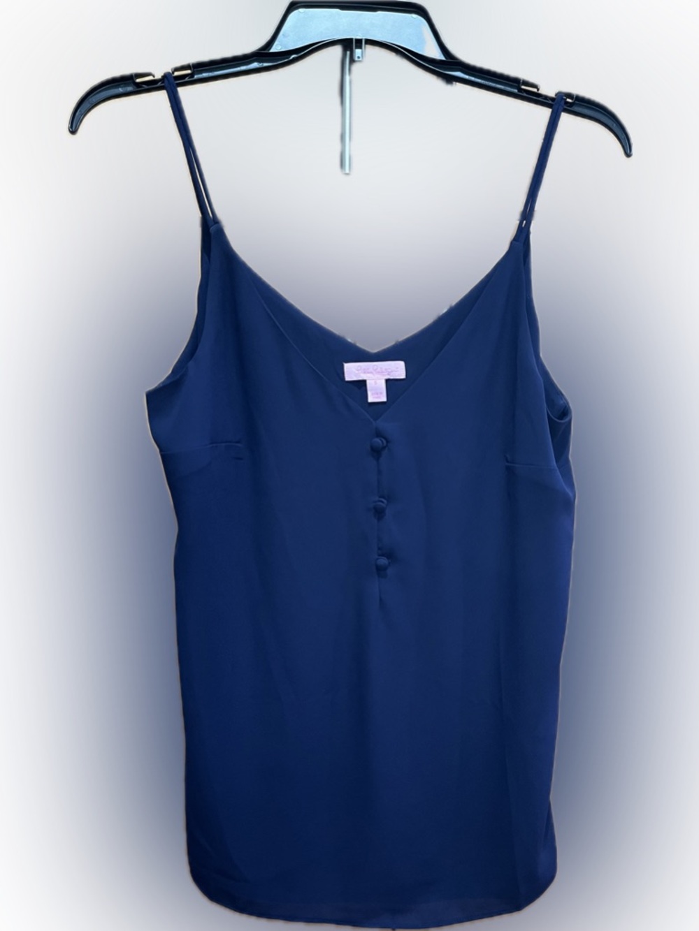 Lilly Pulitzer Lailah Navy Blue Button-Front Cami S